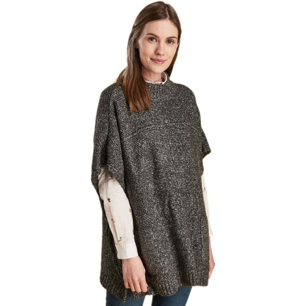 Barbour Charcoal Marl Knit Malvern Cape (Size L)